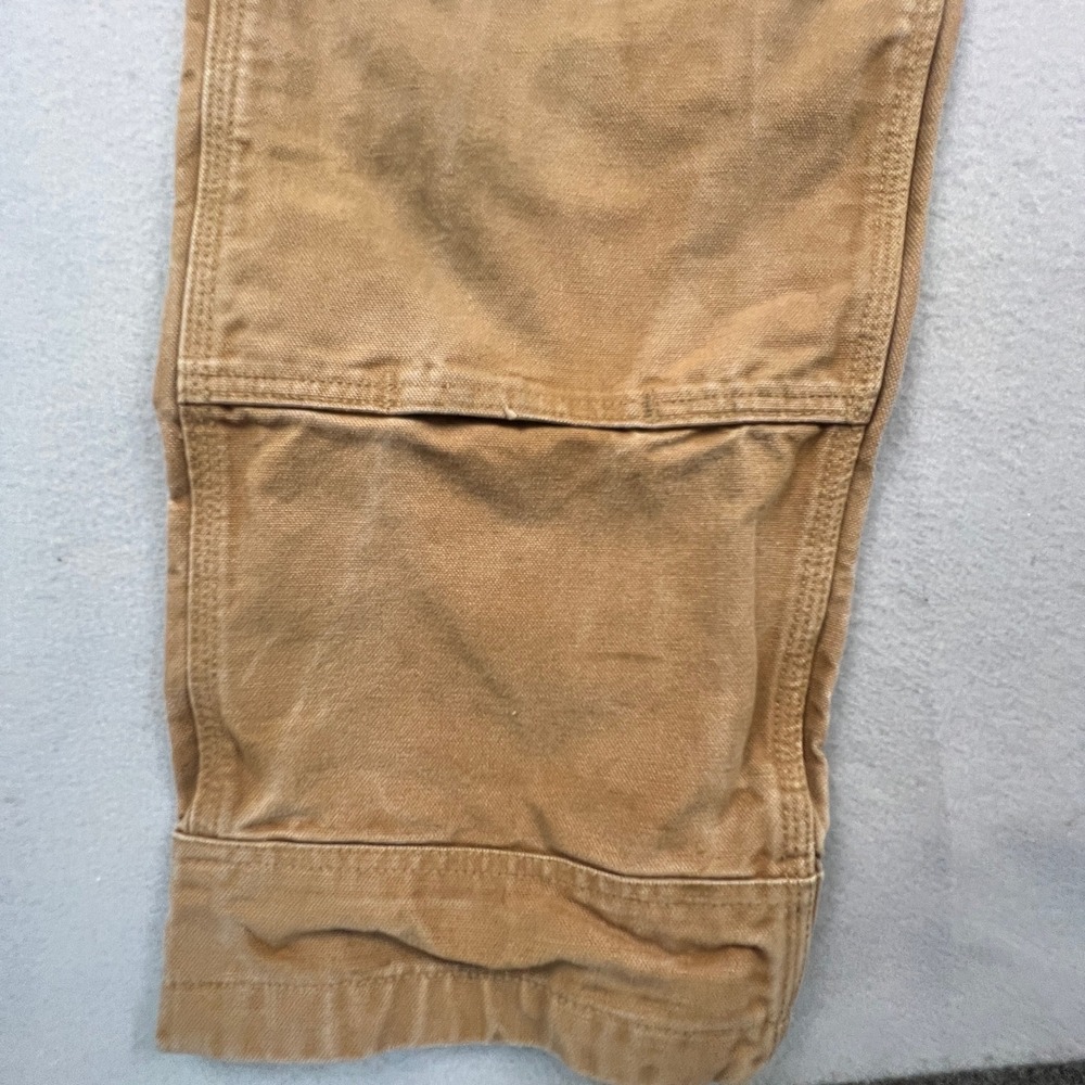 Carhartt Overalls Mens 38x32 Brown Duck Canvas Relaxed Fit R01-M Workwear Bibs - Picture 8 of 16